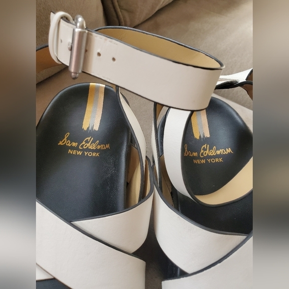 Sam Edelman Women Eleanora Sandal Shoe Size 7 Lug Sole Leather Ankle Strap - Picture 7 of 11